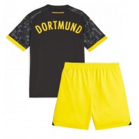Borussia Dortmund Auswärts Trikotsatz Kinder 2023-24 Kurzarm (+ Kurze Hosen)